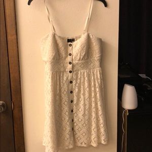 Adorable spaghetti-strap white dress